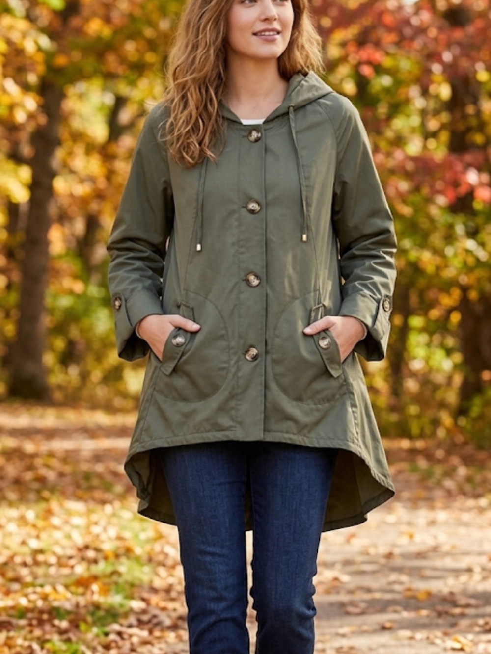 For Cynthia Green Casual Button Front Jacket Size S